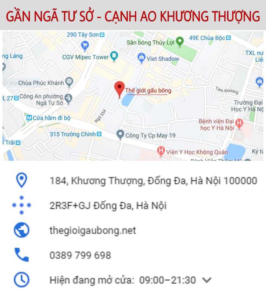 Mua quà tặng tại thegioigaubong.net ở Hà Nội